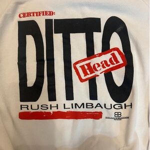 Vintage 90s Certified Ditto Head Rush Limbaugh sweatshirt